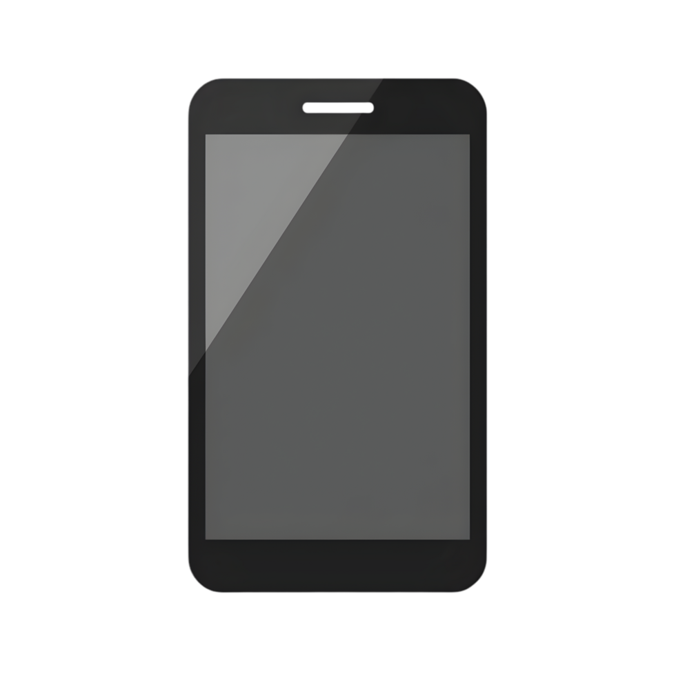 Sleek modern smartphone icon design digital artwork technology environment minimalist style png