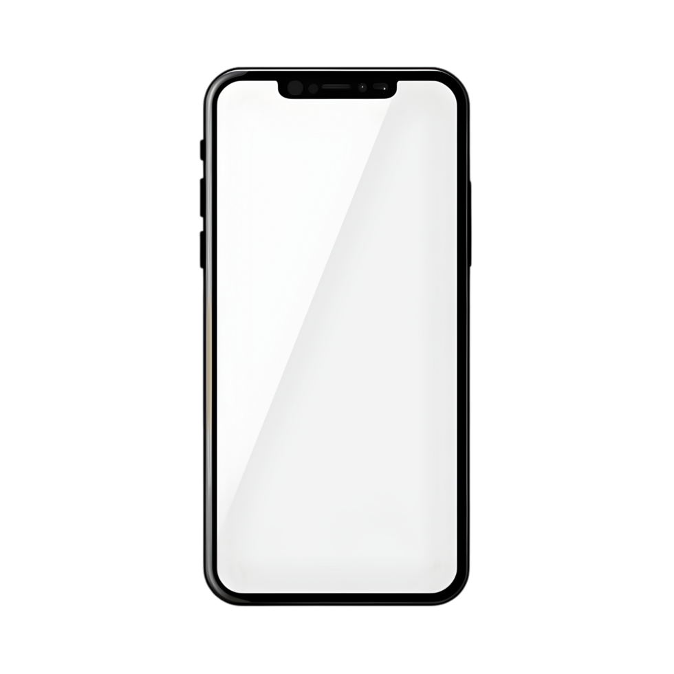 Minimalist smartphone icon design digital space graphic visual clean aesthetic close-up view modern technology concept png