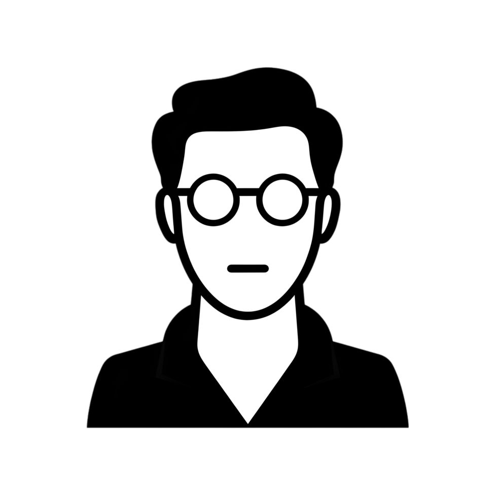 User profile icon digital space graphic design simple outline isolated view user identification concept png