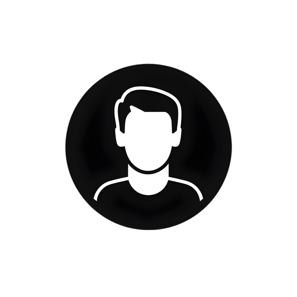 User profile icon minimalist design digital art profile online environment iconic viewpoint simple concept for user identification png