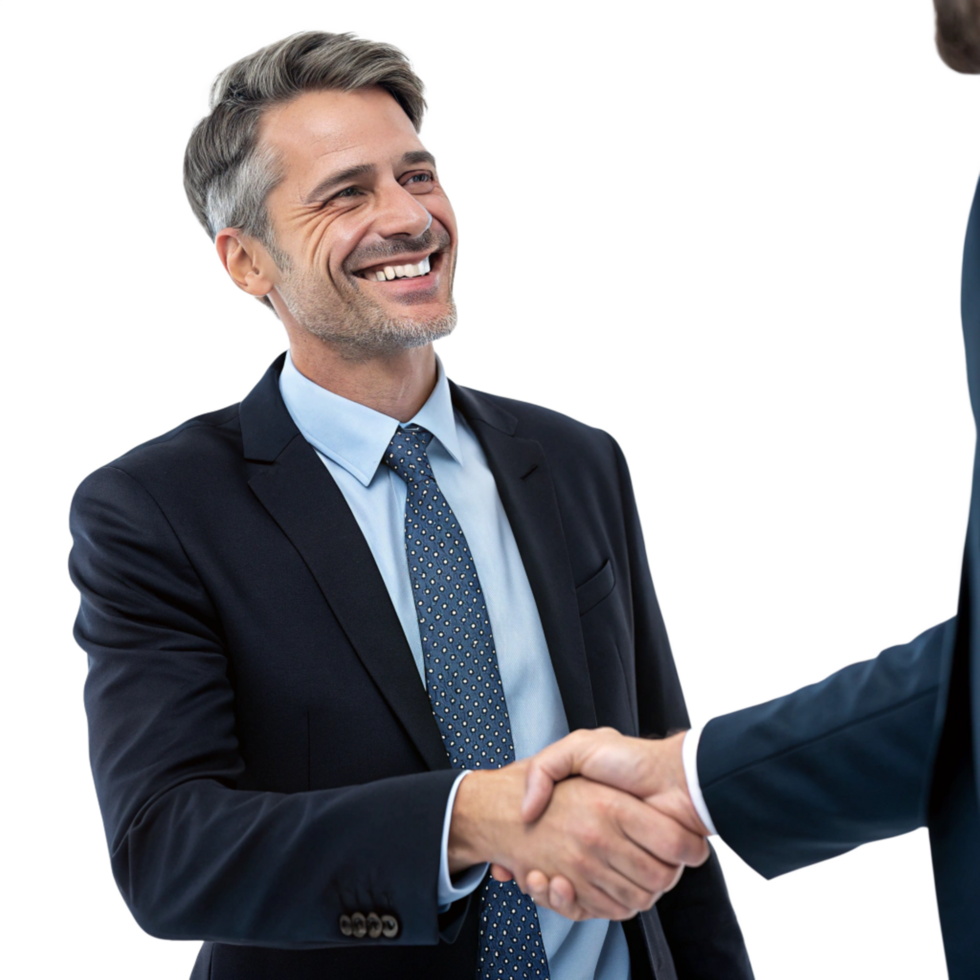 Business negotiation in office setting professional handshake corporate environment close-up perspective success concept png