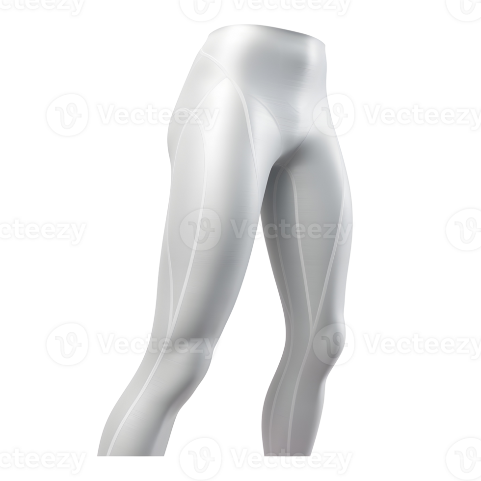 White Leggings Side View Close Up Mockup With Transparent Background png