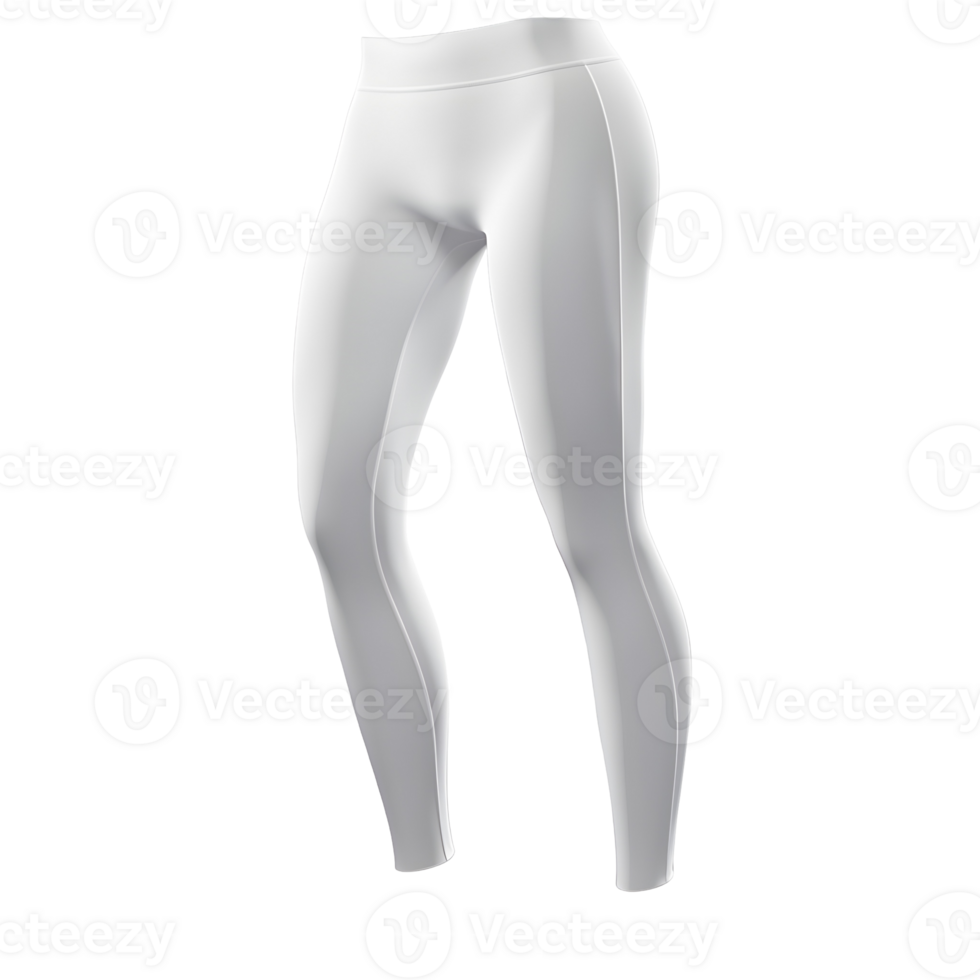 White Leggings Side View Clothing Mockup With Transparent Background png