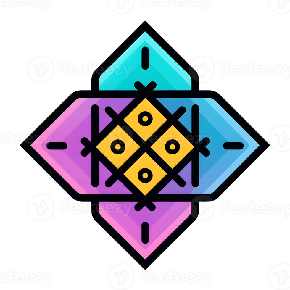 Abstract Crypto Diamond Icon With Transparent Background png