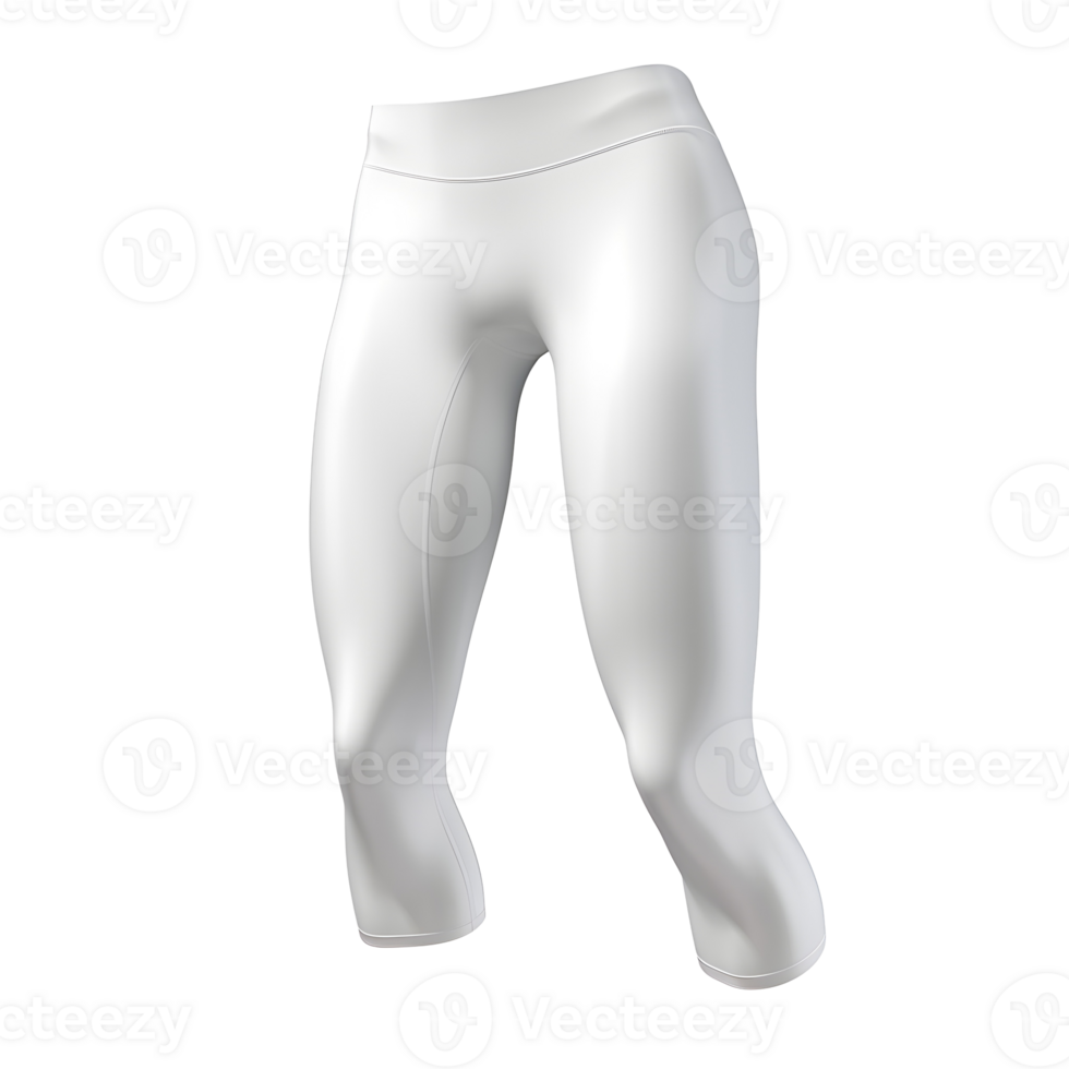 Short White Leggings Mockup With Transparent Background png