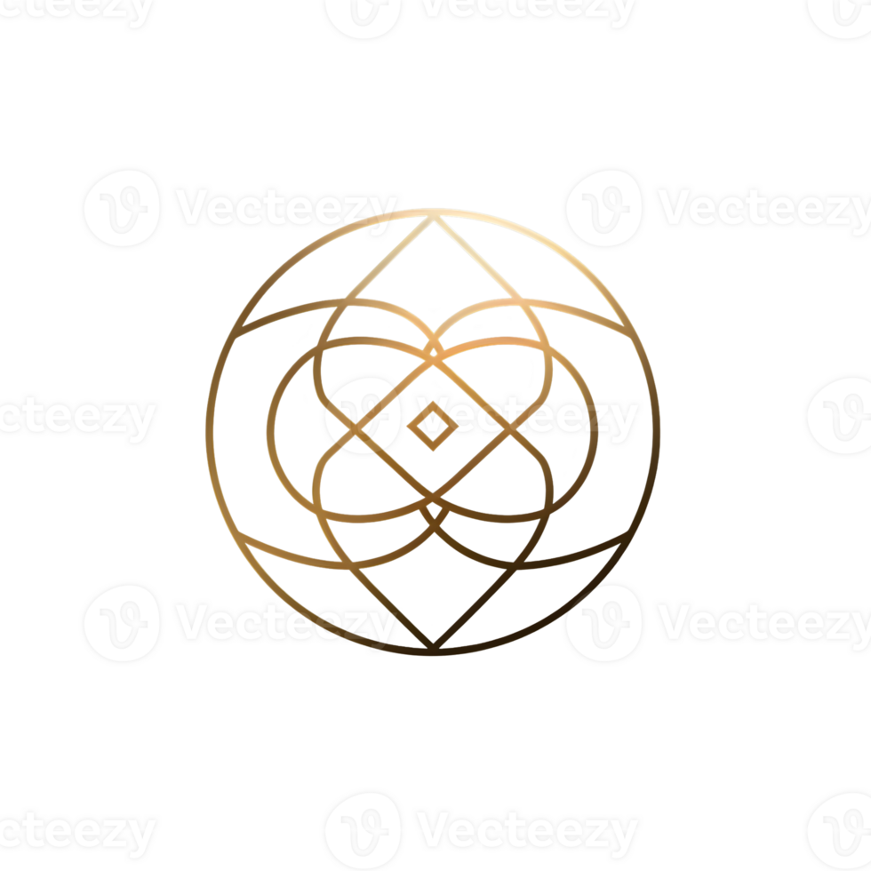 Abstract Sacred Geometry Logo On Transparent Background png