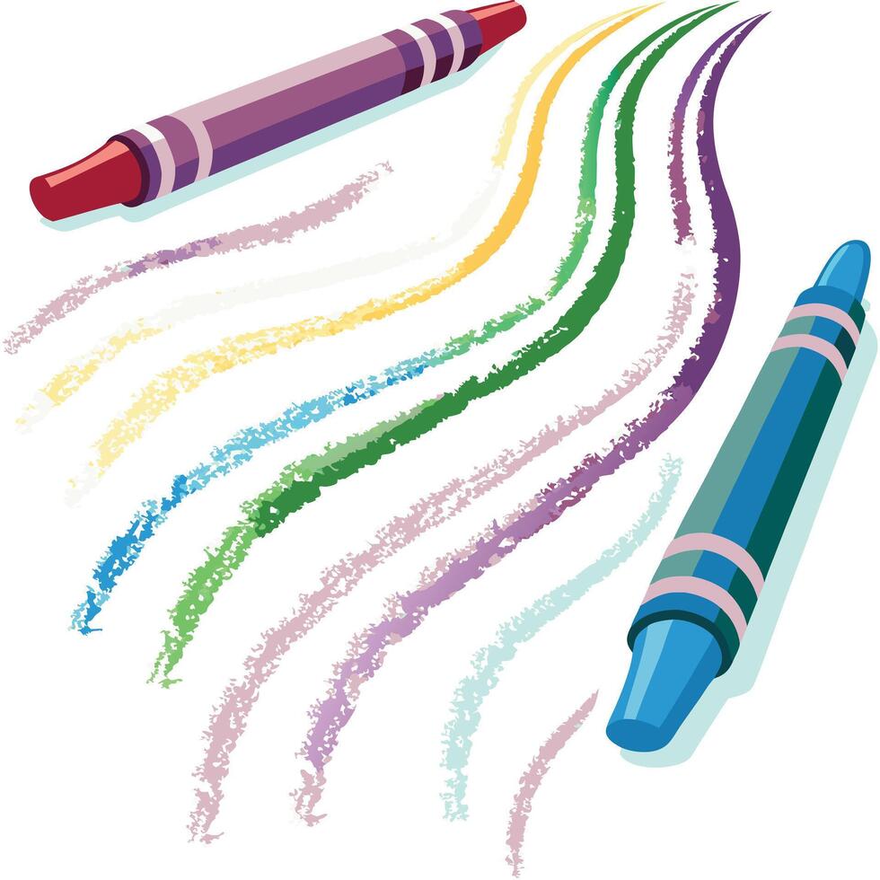 Collection of colorful school supplies and art materials for students vector