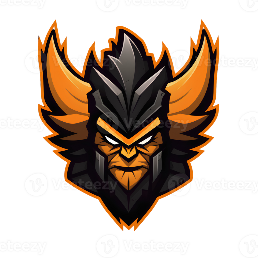 Orange Winged Beast Mascot Logo On Transparent Background png