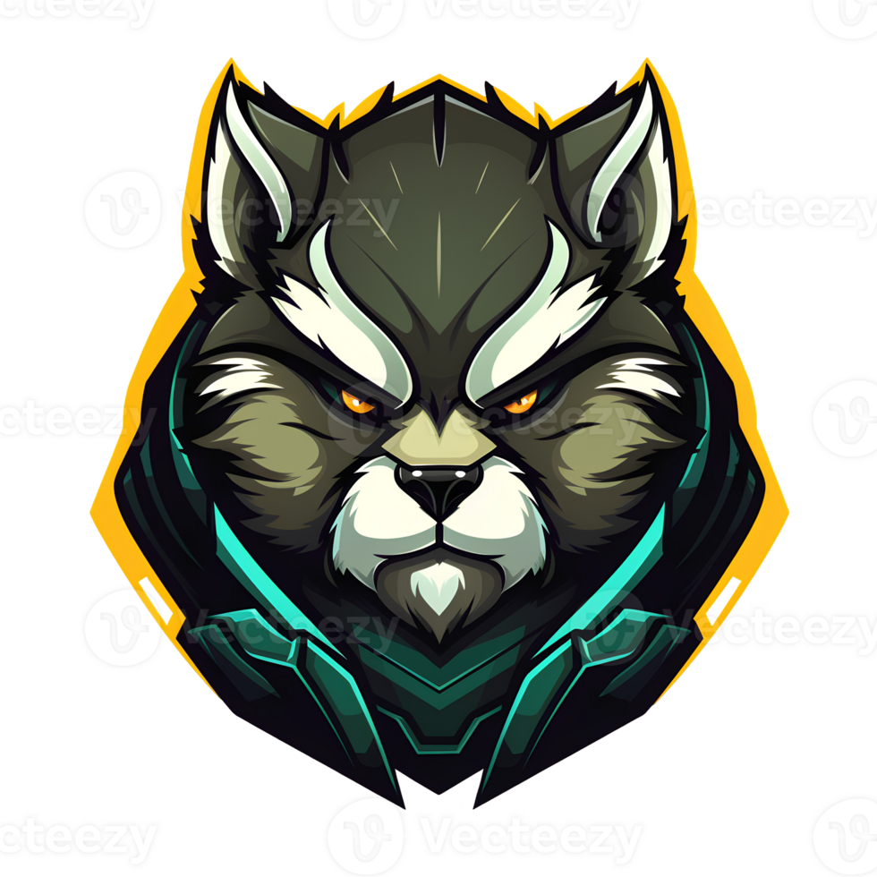 Panther Cat Mascot Logo On Transparent Background png