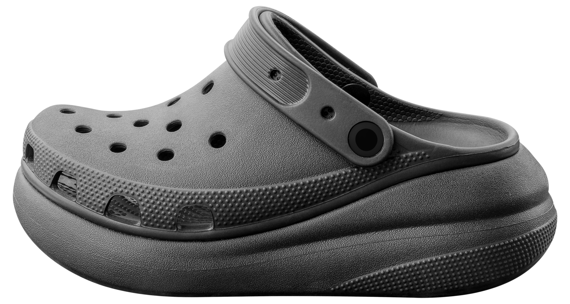 Side view black slipper shoes png