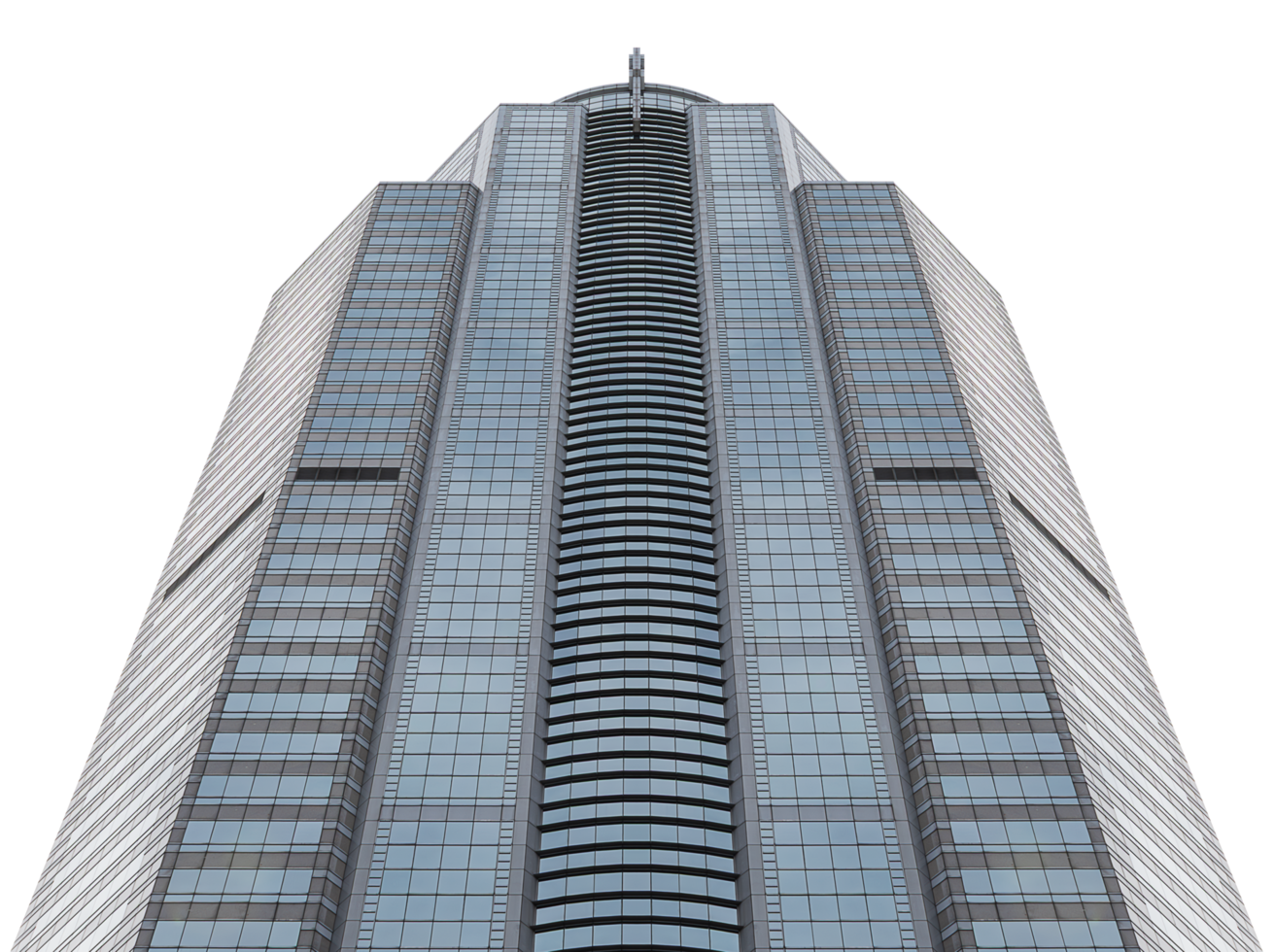 Bottom up view tower office building png