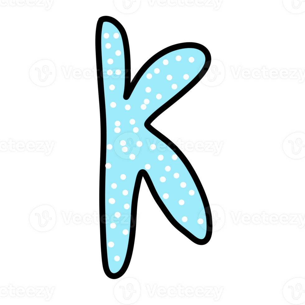 Font K icon on tranparent background.cute font design. png