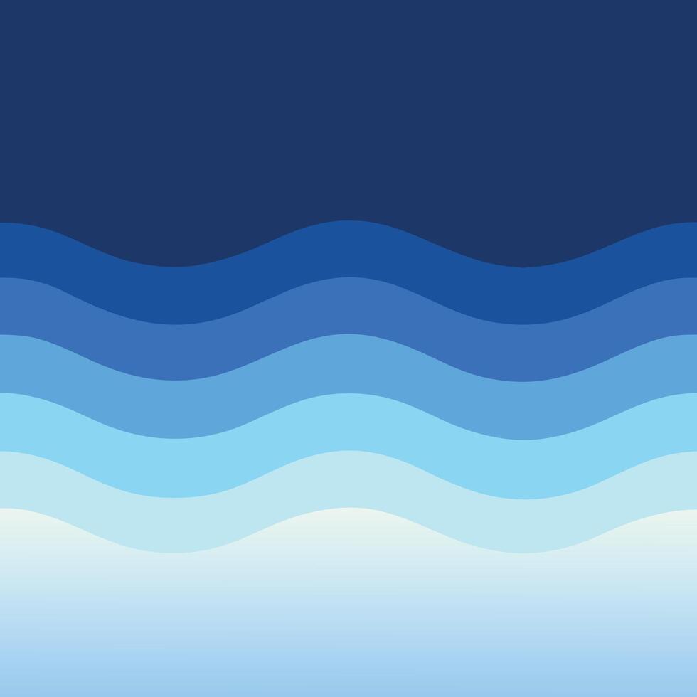 Abstract Blue Wave Background Design Ocean Water Texture Gradient Illustration vector