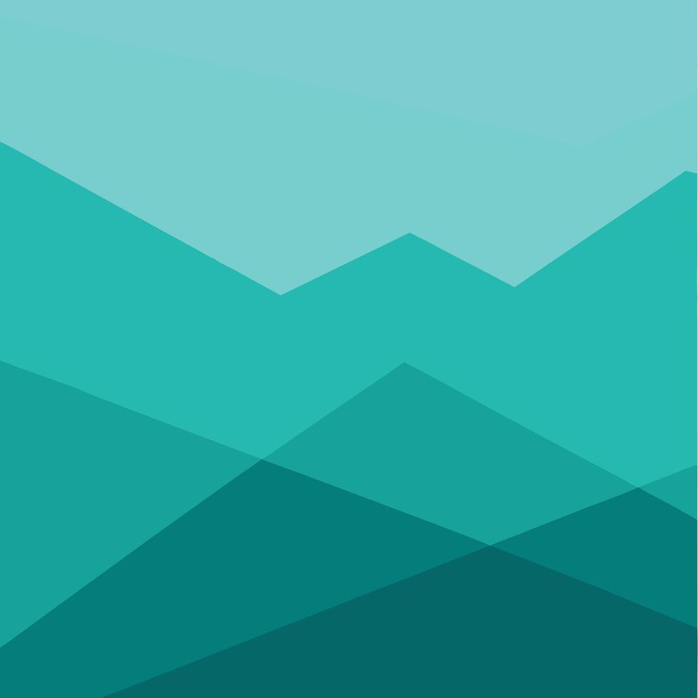 Abstract Teal Mountain Range Landscape Graphic Design Illustration vector