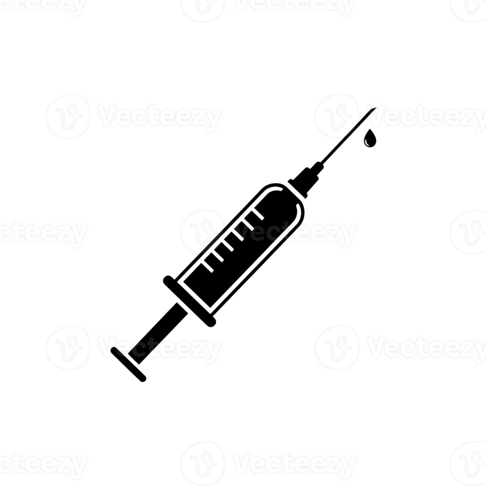Syringe Icon Medical Injection Symbol Line Art Graphic png