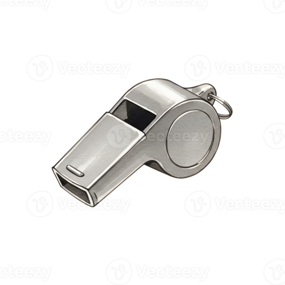 Silver Whistle Illustration Referee, Coach, Sports, Signal png