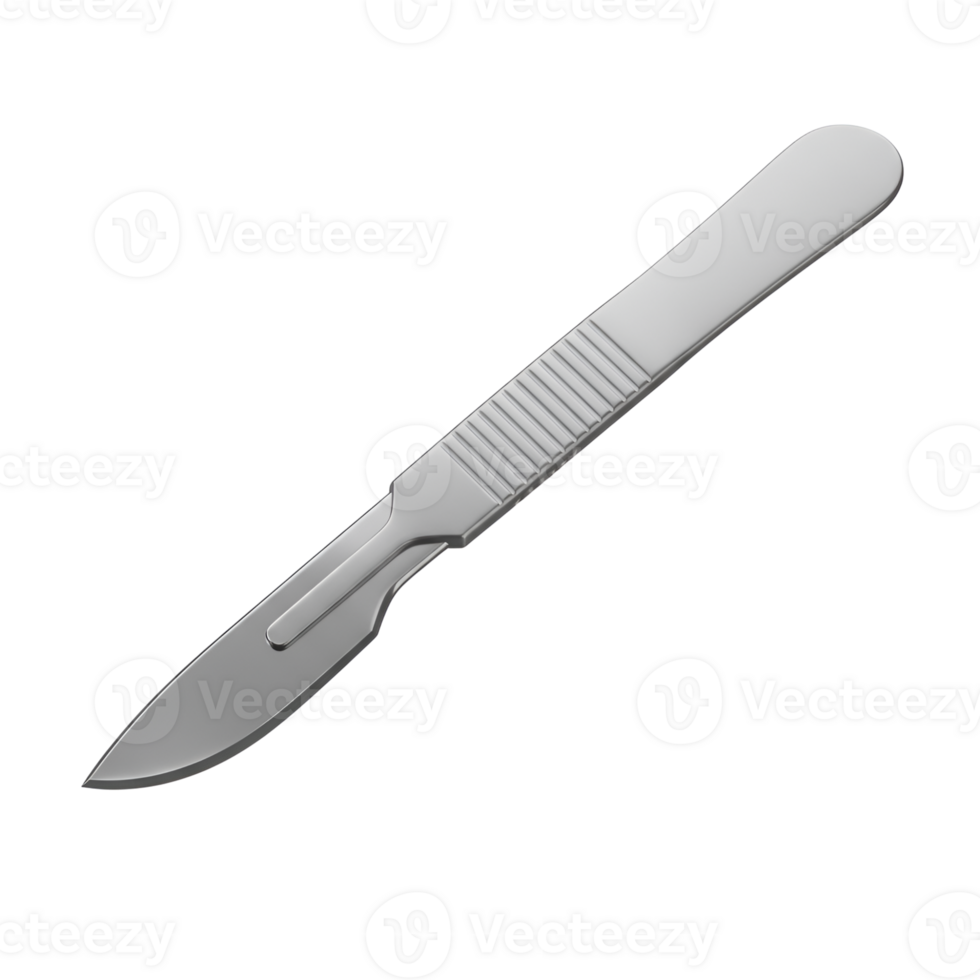 Sterile Scalpel Isolated on Transparent Background Medical Instrument png