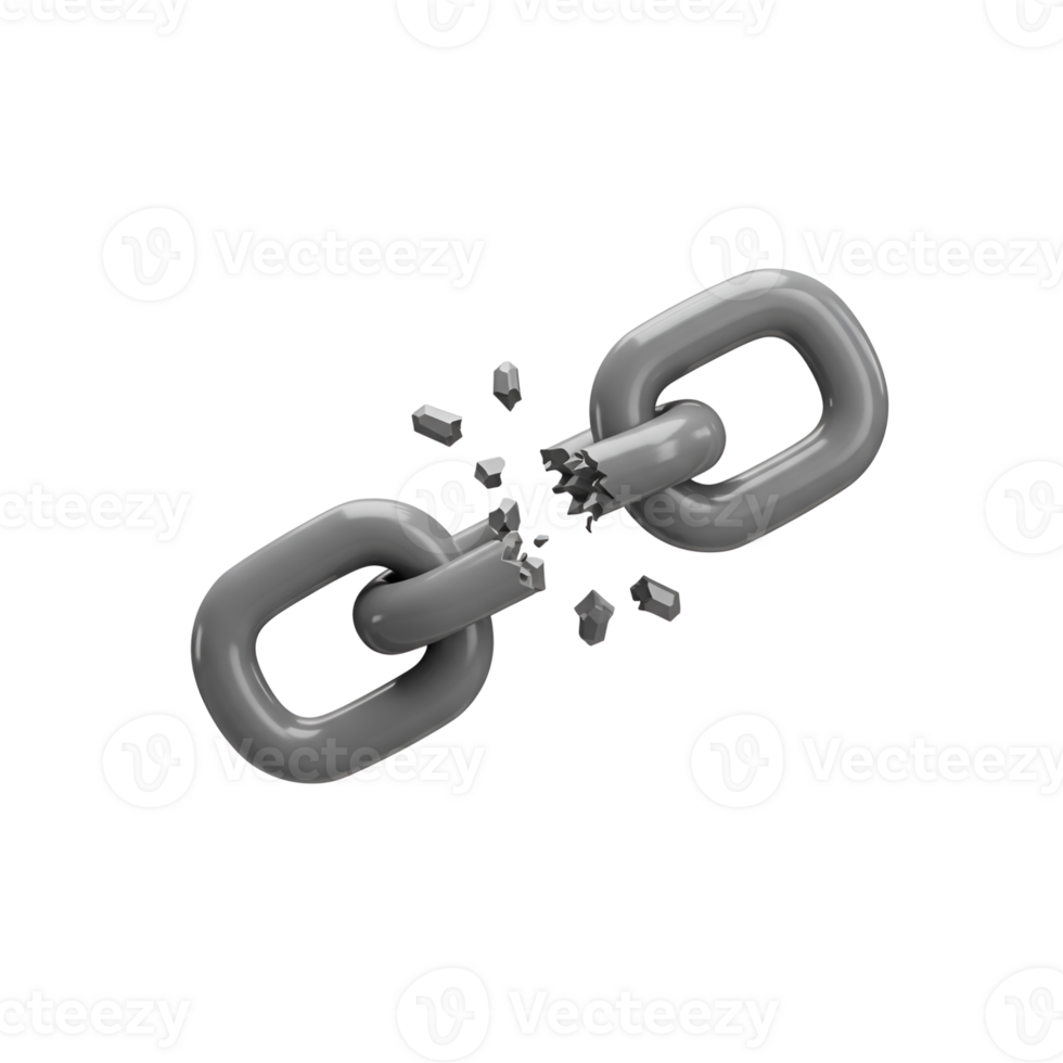 Broken Chain Symbol of Freedom and Disruption png