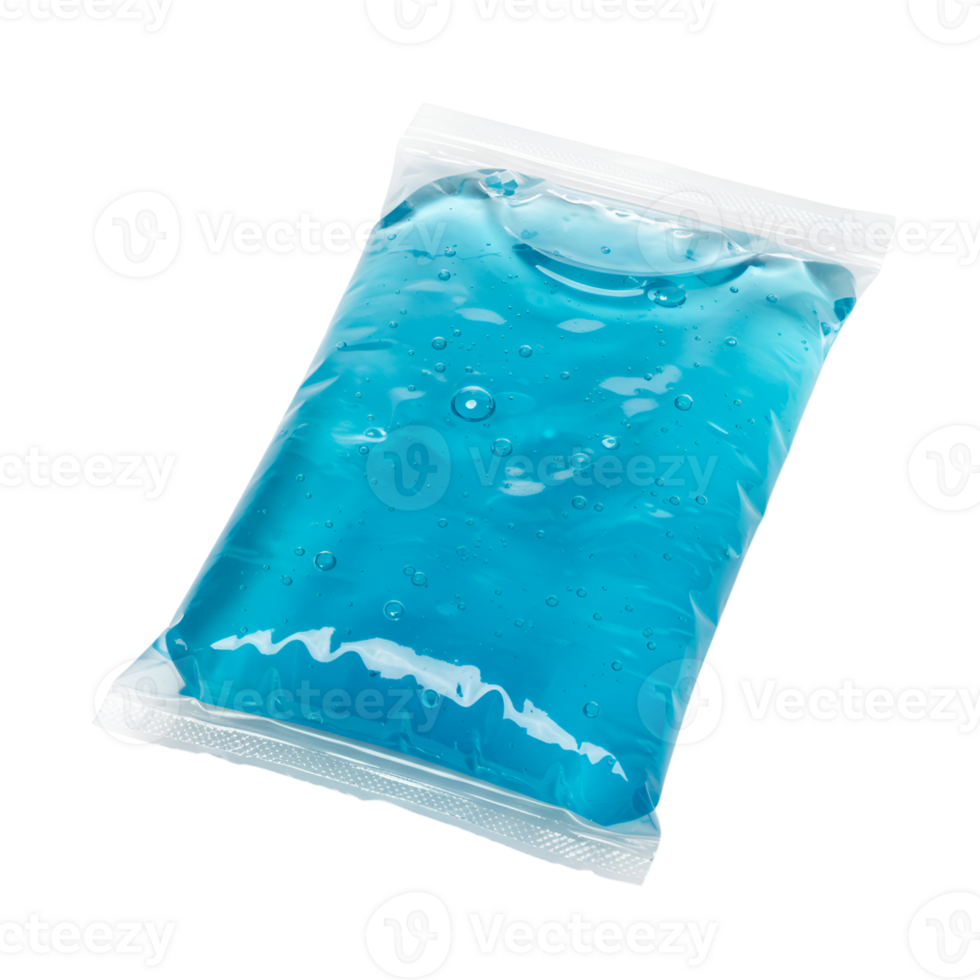 Cool Blue Gel Pack in Plastic Pouch png