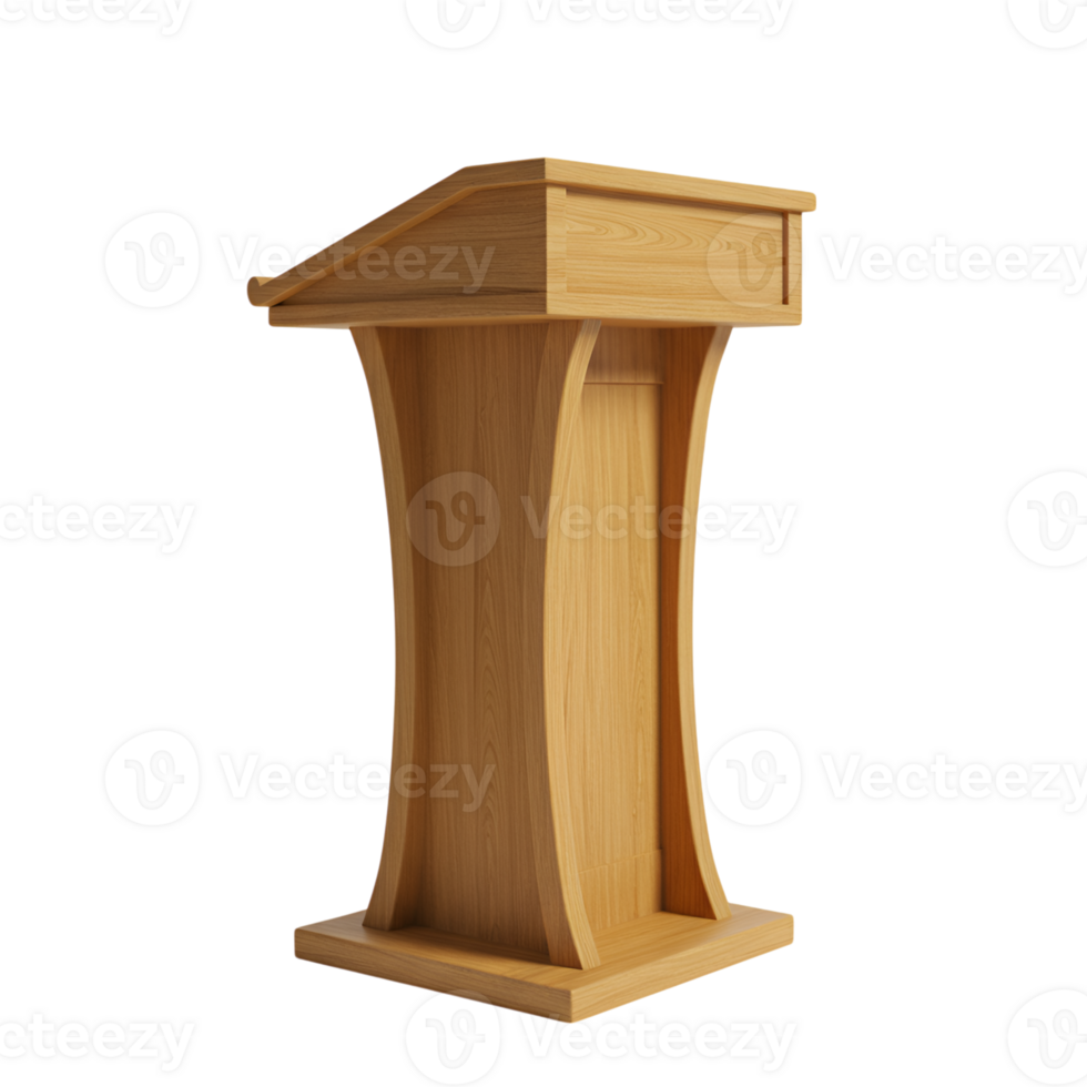 Elegant Wooden Lectern for Presentations and Speeches png