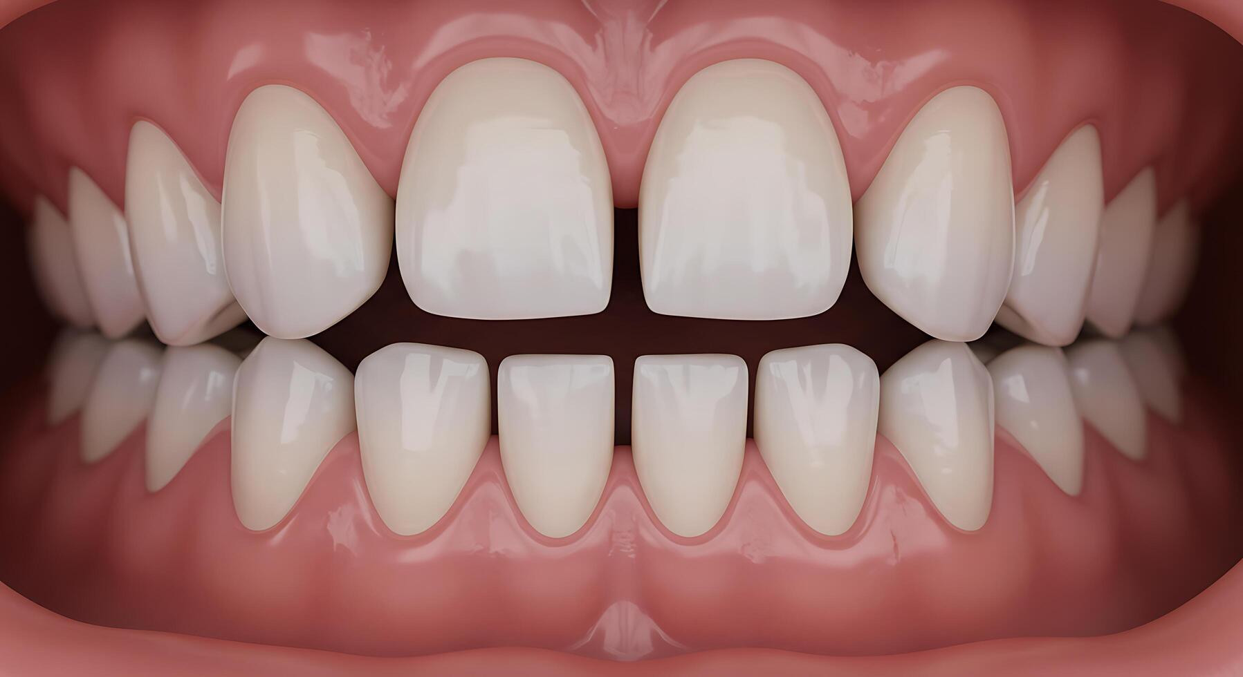 A close up of a tooth with white teeth photo