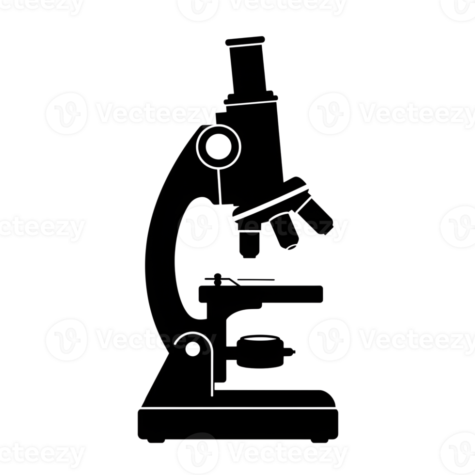 Line Art Illustration of a Compound Microscope png