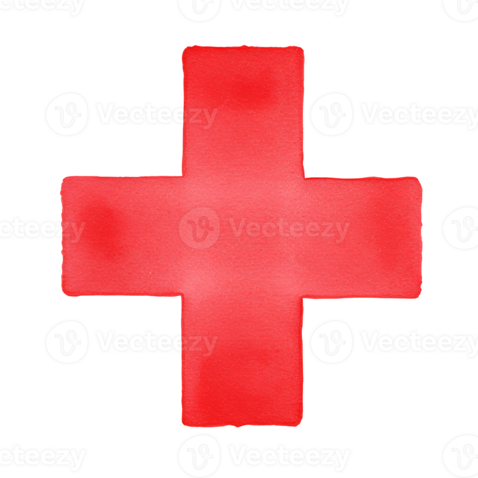 Abstract Red Cross Symbol Medical, Healthcare, and First Aid Icon png