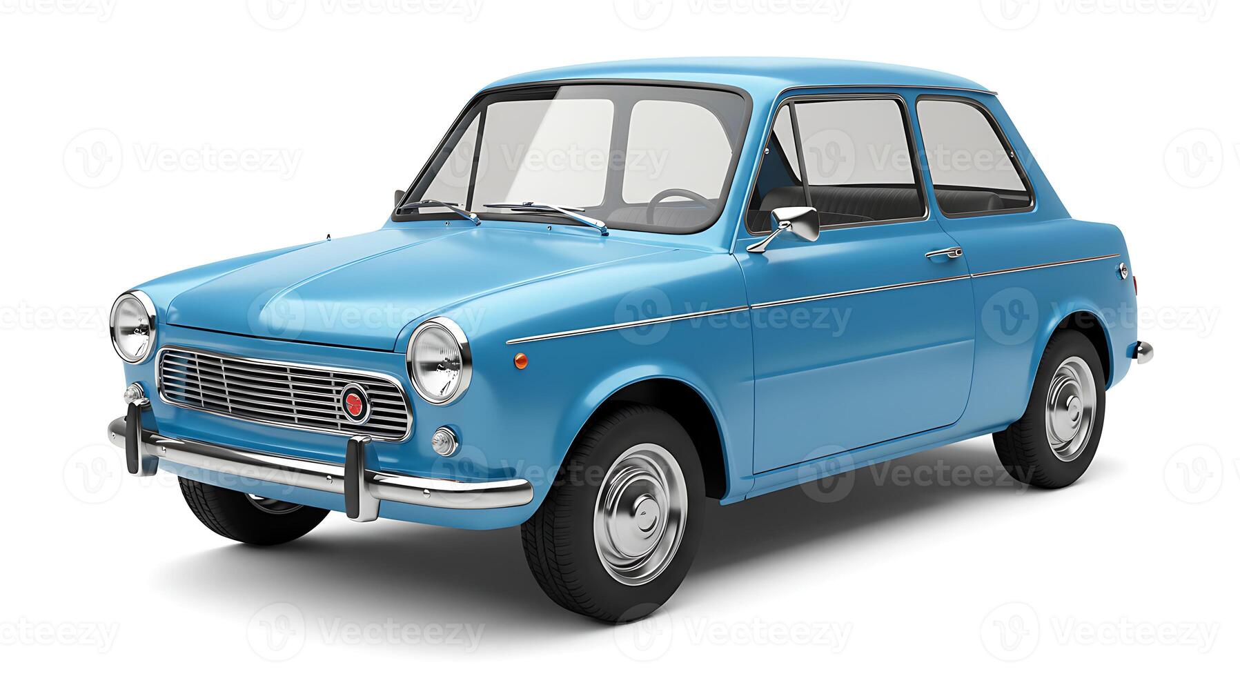 Classic Light Blue Vintage Car A Retro Automotive Still Life photo
