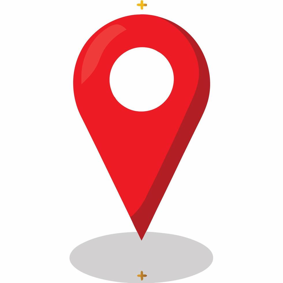 Simple Red Map Location Marker Icon for Navigation and GPS Applications vector