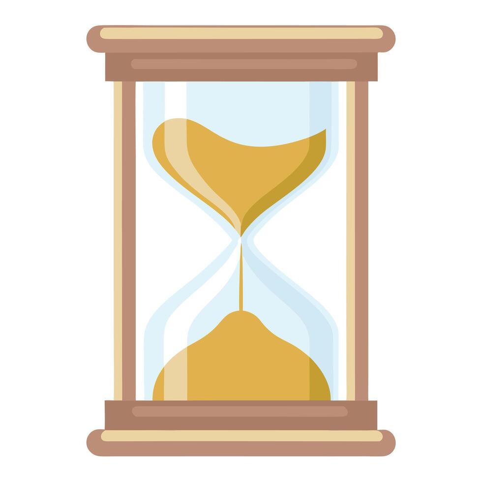 Classic Hourglass Time Measurement Device Sand Timer vector