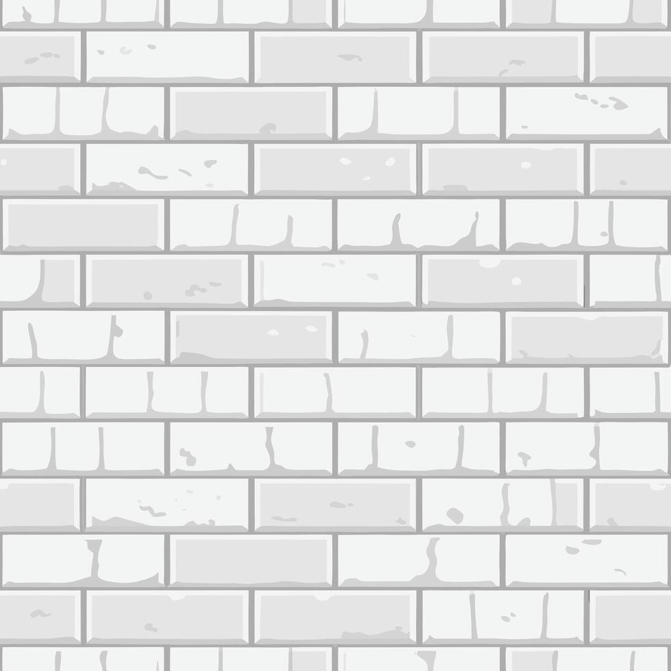 A Seamless Pattern of Light Gray Bricks Forming a Wall Texture Background vector