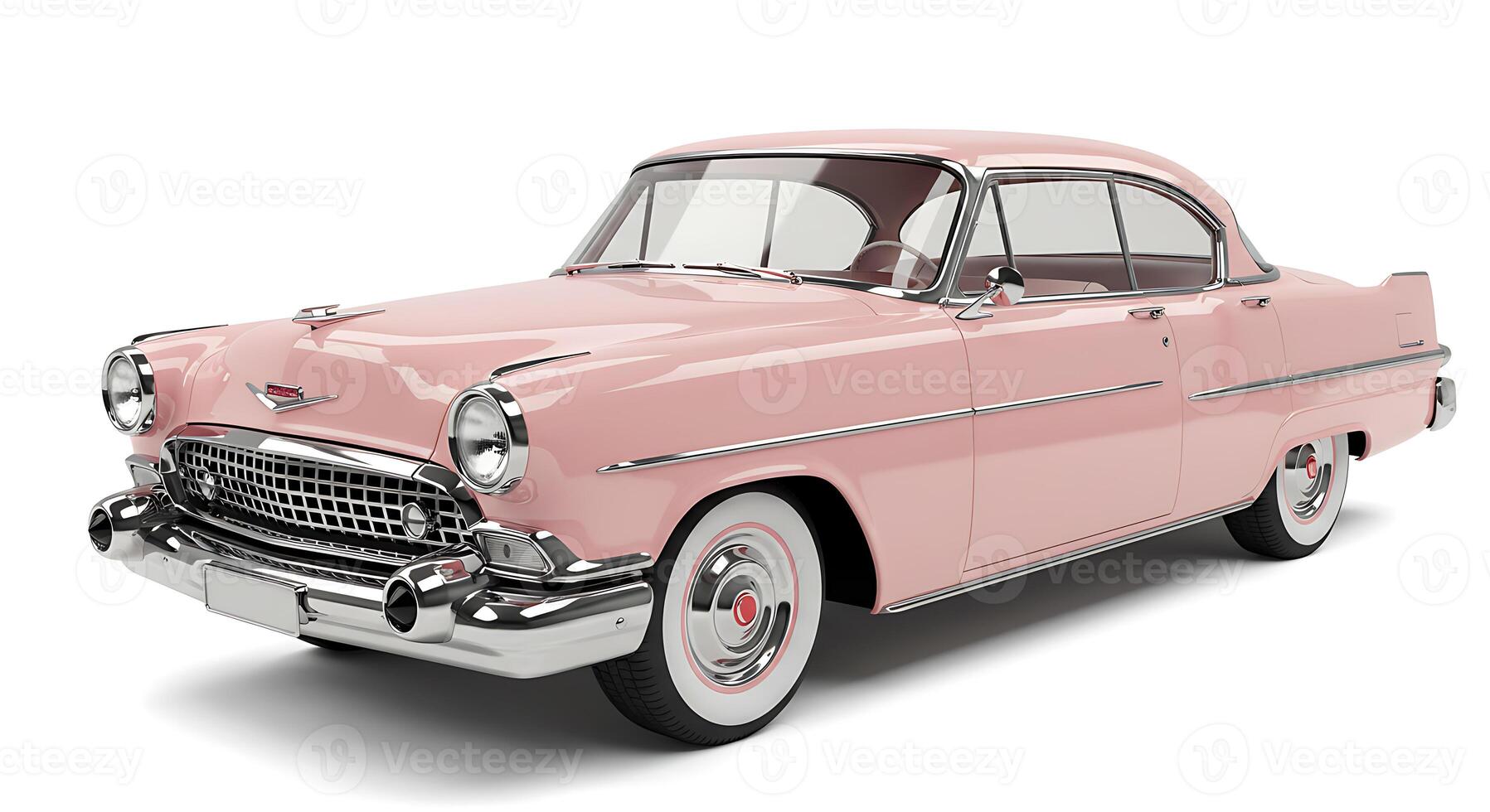 Classic Pink Vintage Car Elegant Retro Design in Pristine Condition photo