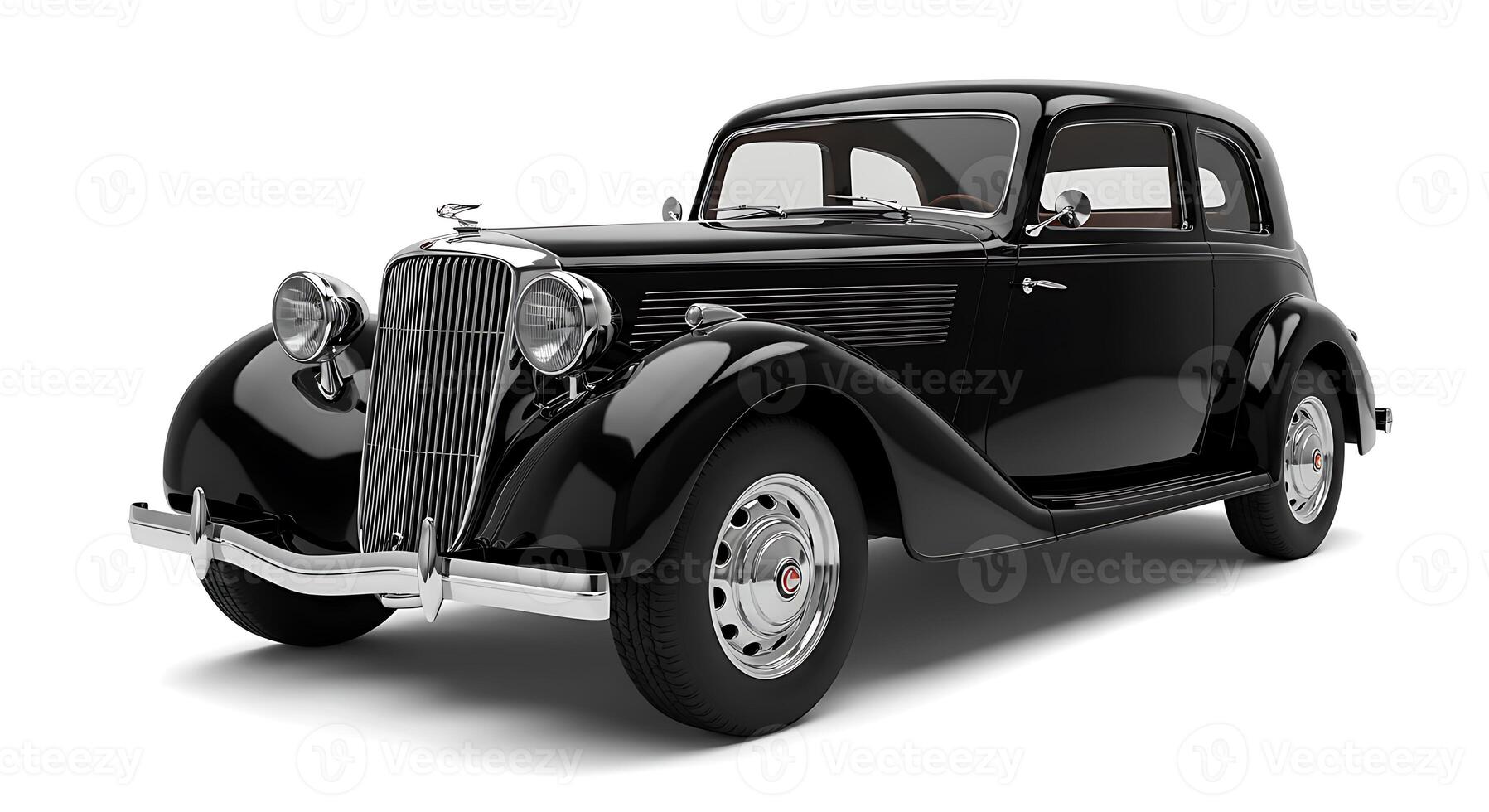 Classic Black Vintage Car Elegant Polished Design photo