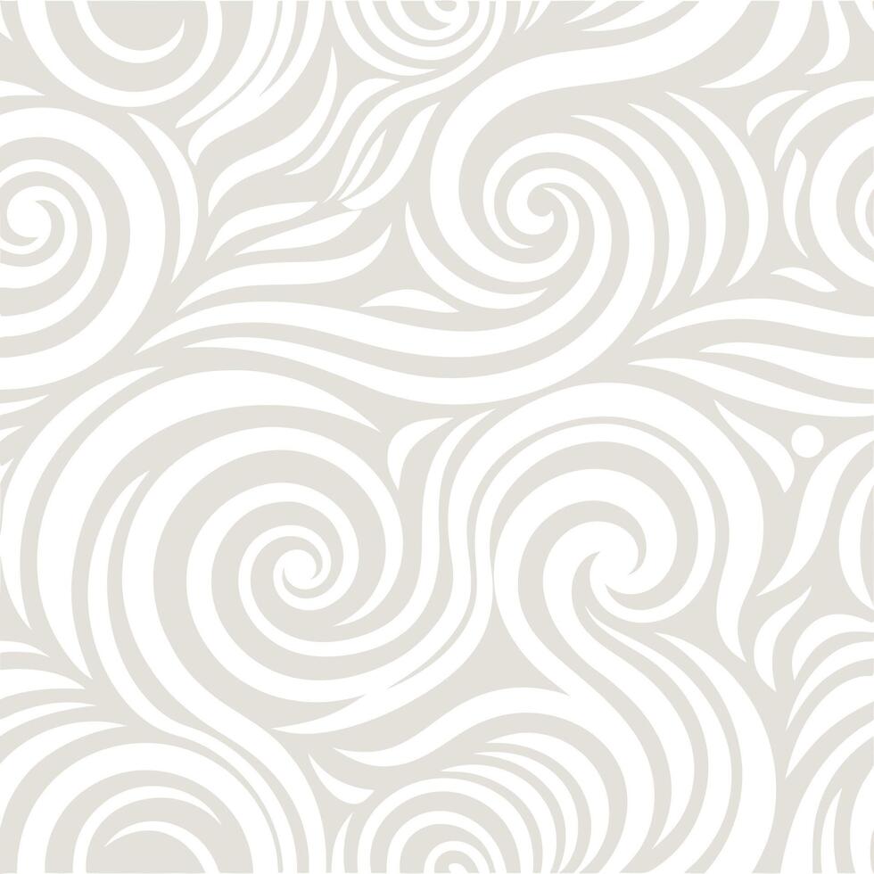 Elegant Swirling Cream and White Abstract Seamless Pattern Background Texture vector
