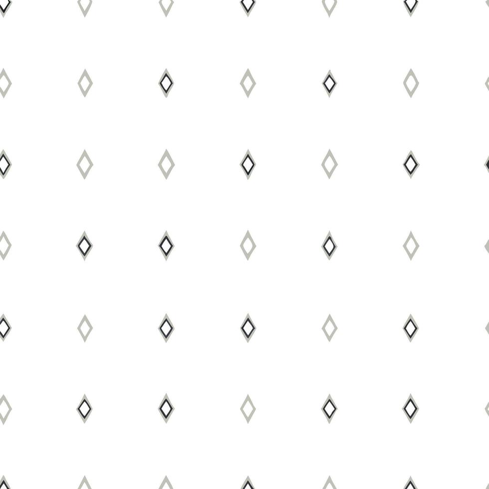 Seamless Pattern of Repeated Gray and Black Diamonds on White Background Simple Geometric Design Minimalist Texture for Fabric Wallpaper Wrapping Paper vector