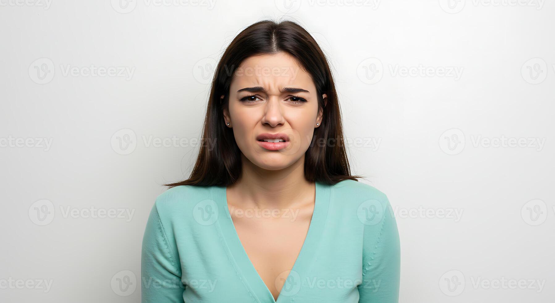 Displeased Woman A Study in Subtle Facial Expression photo