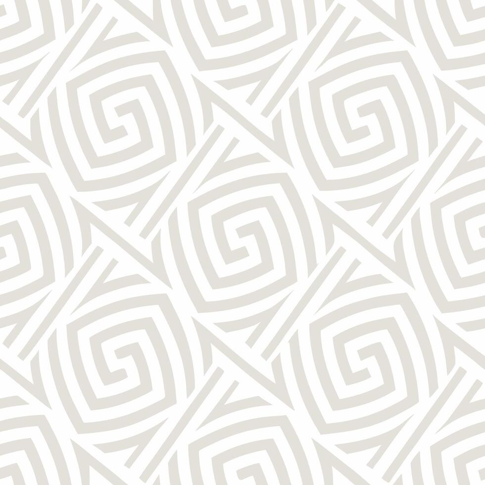 Elegant Geometric Pattern with Swirling Squares and Interlocking Lines Seamless Design vector