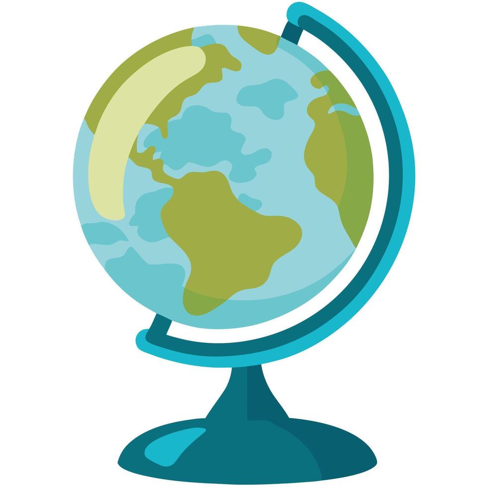 Globe on stand vector