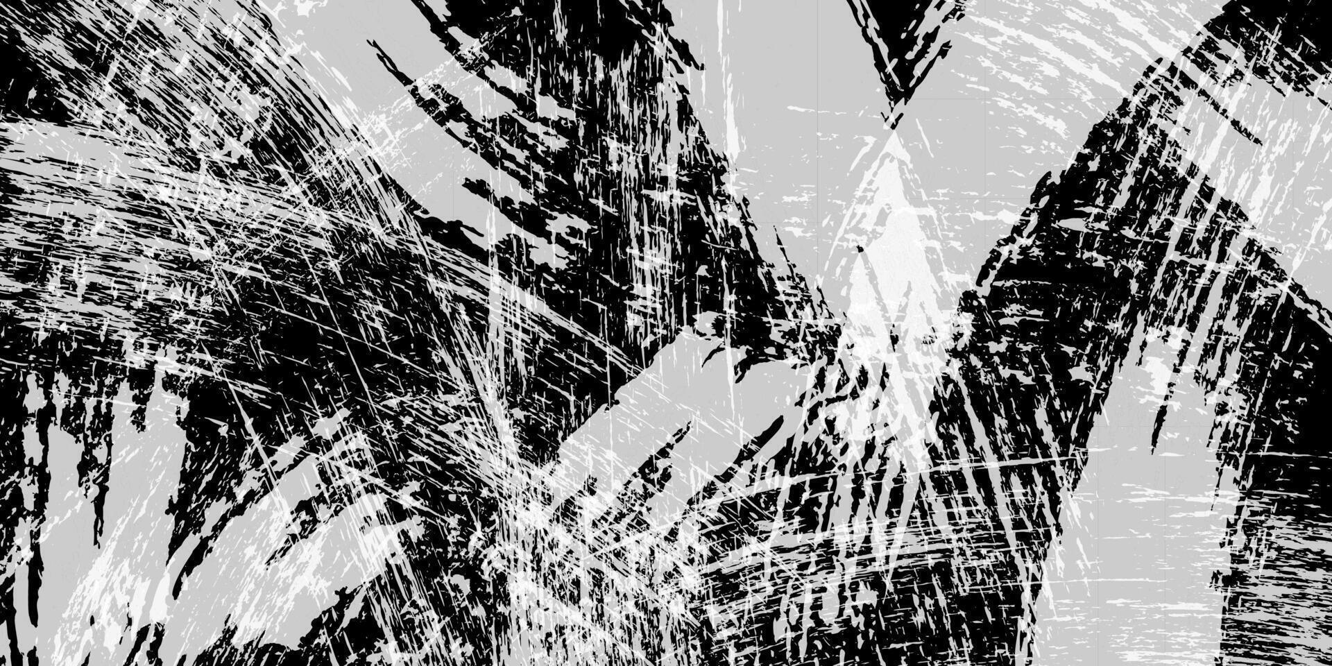 Abstract background with brush stroke texture. Hand drawn scratches splatter grunge distressed background. Grainy bold brush strokes texture with small dots. Retro background for posters. vector