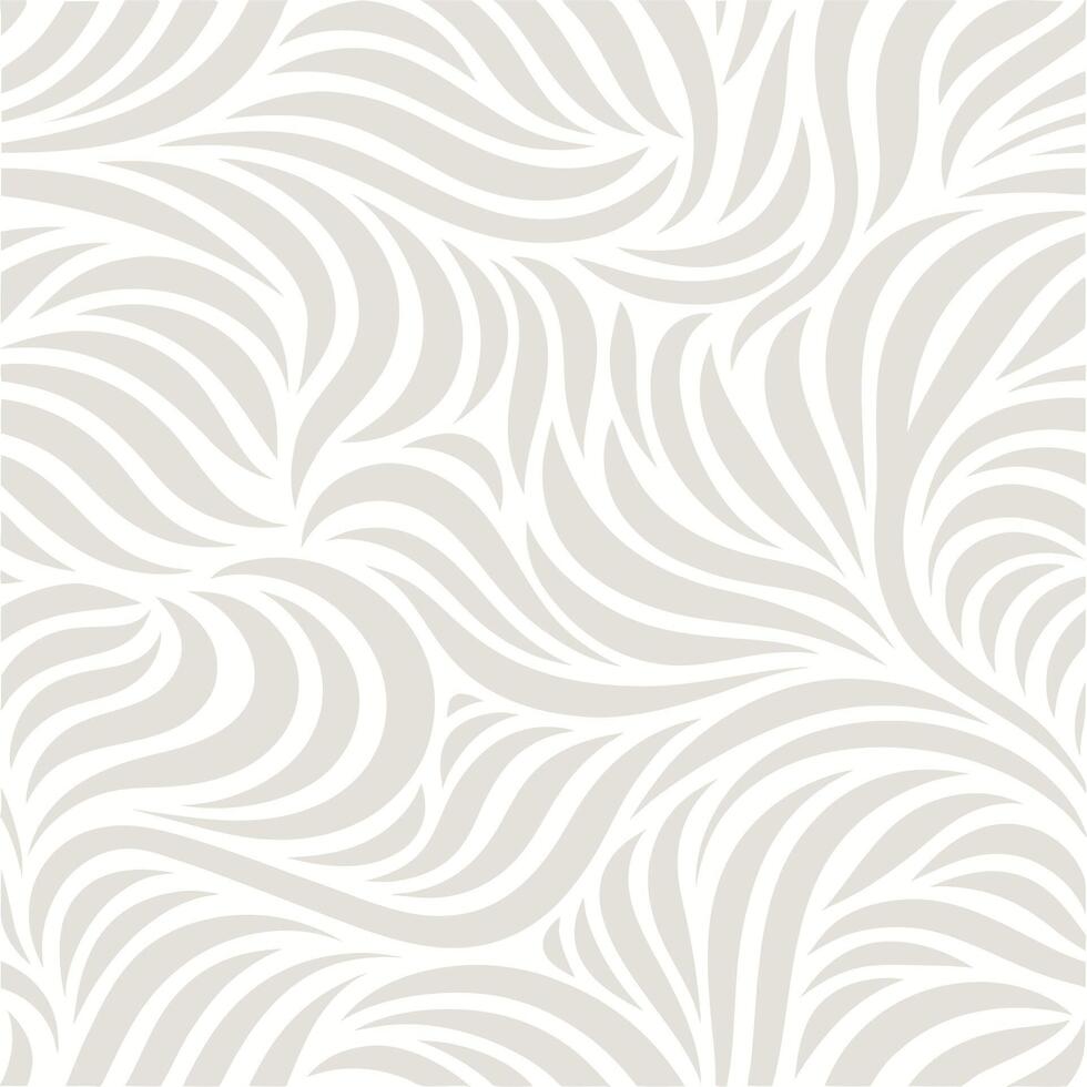 Elegant Seamless Pattern with Abstract White Curving Lines on Light Gray Background for Wallpaper Texture Design vector