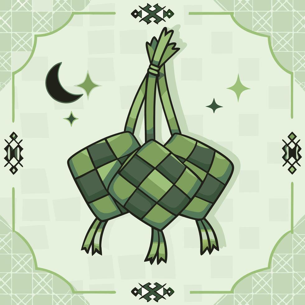Two bags with green leaves hanging from a tree vector