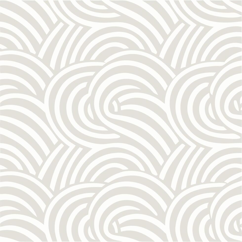 Abstract Beige and White Concentric Circular Wave Pattern Seamless Design Background Texture vector