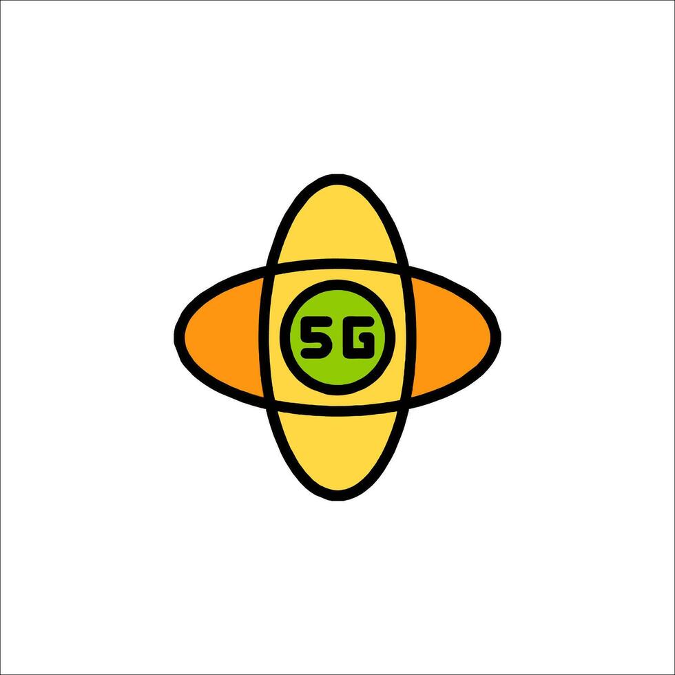The logo for 5g is shown in a simple design vector