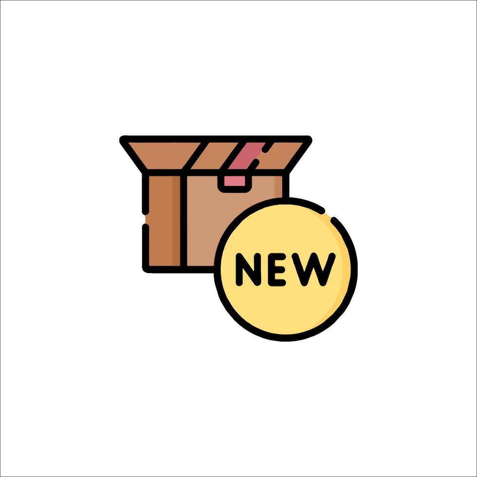 A new box with a new sticker on it vector
