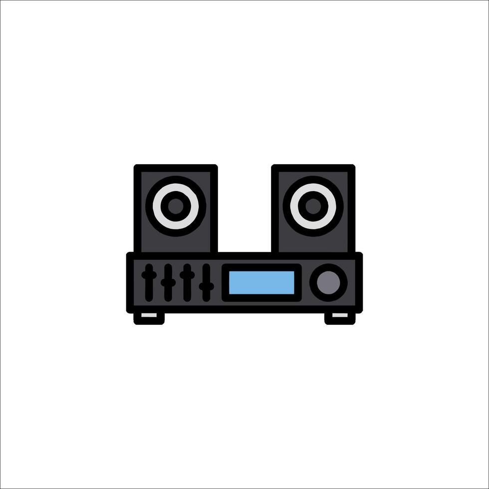 A stereo system icon on a white background vector