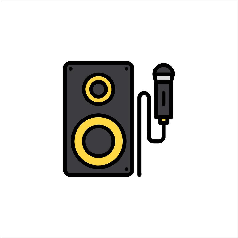 A microphone and speaker icon on a white background vector