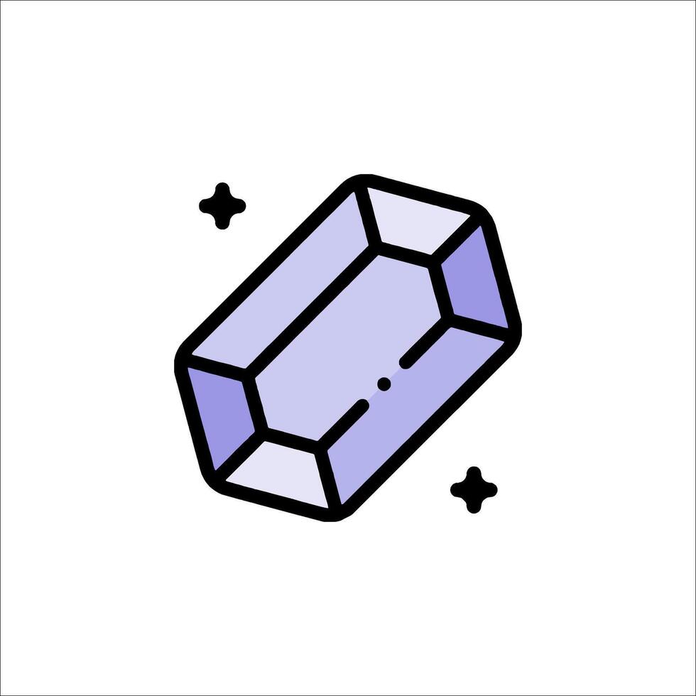 A purple cube icon on a white background vector
