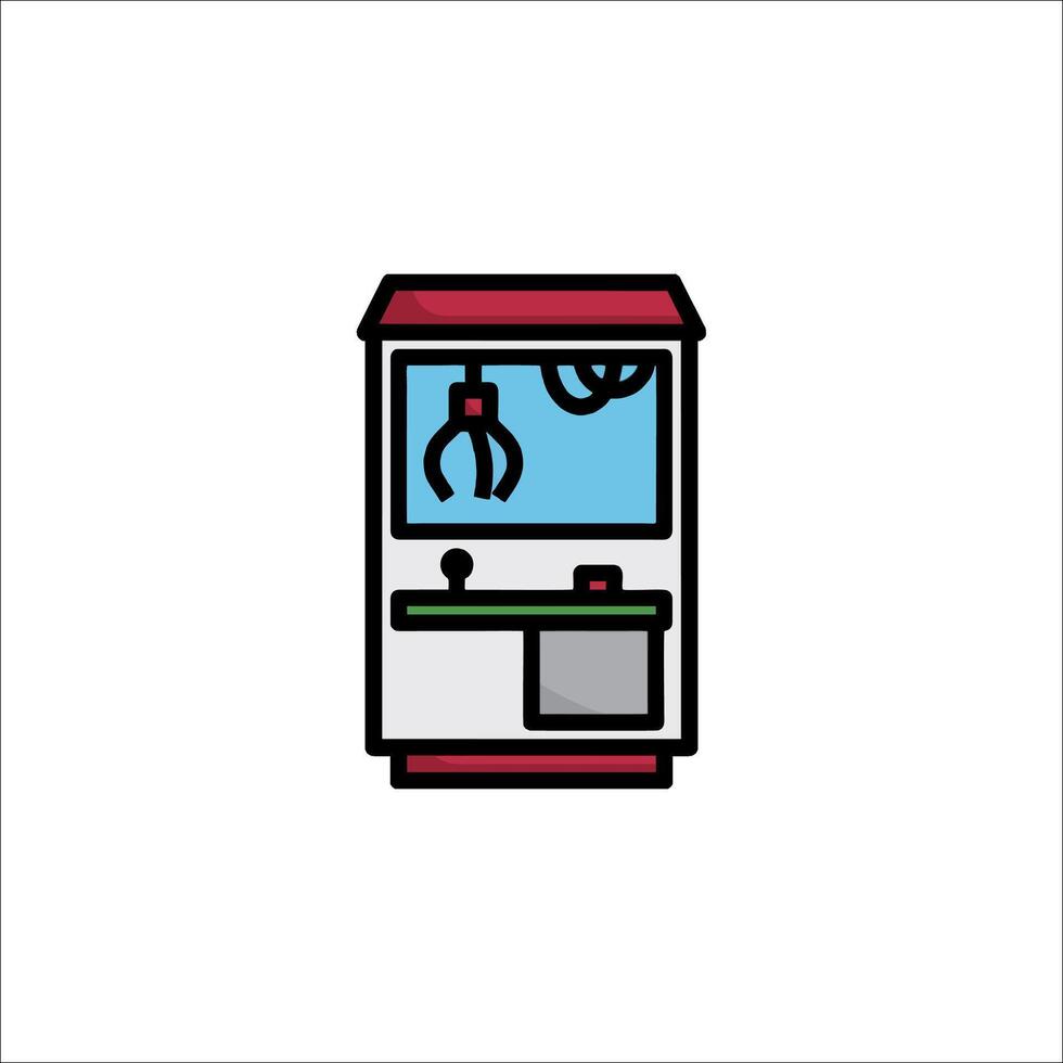 A cartoon machine with a red and white background vector