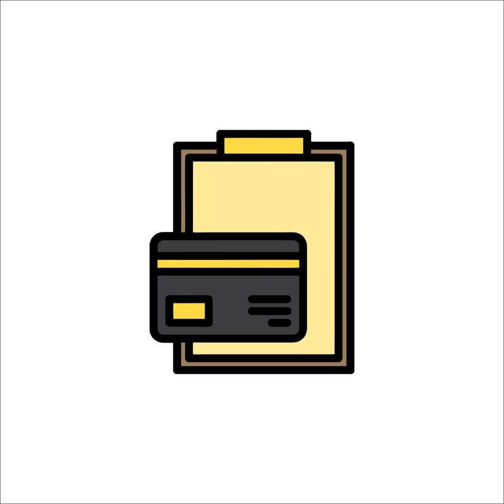 Credit card icon on clipboard illustration vector