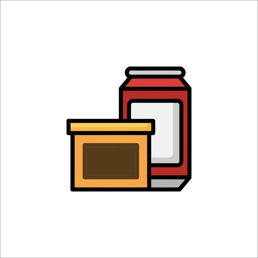 Can of jam and can of jam icon illustration vector